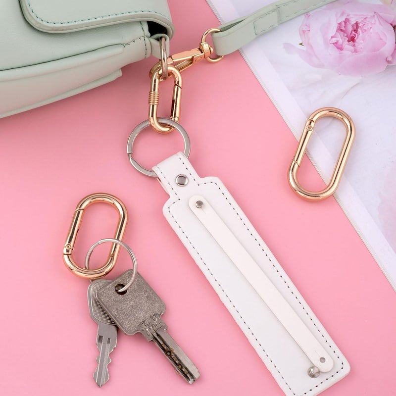 STSTR 3pcs Oval Spring Ring Clips, Metal Keyring Purse Clip, Heavy Duty Opening O Ring Carabiner for Keychains,Backpacks, Keys - Image 4